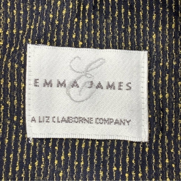 Vintage Emma James Black Beige Semi Sheer Blouse Sleeveless Button Down Size 10 - Picture 7 of 9